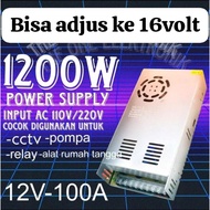 Power Supply Transformer Adapter Can be 16volt 12V/100A 1200W Dimensions: P 21cm x W 11cm x H 5cm Be