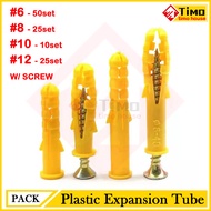 Plastic Tox Expansion Tube Screw Expansion Insulation Bolts with Screw #6 #8 #10 #12