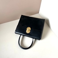 【特選貨品】中古Celine移動金色星球黑色皮革凱莉手袋小古董包