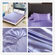 3-IN-1 Silky texture  800TC Fitted Bedsheet Bedding Set Bedsheet Cadar - Queen/King/Single sizes (Plain Color)