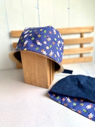 麻葉兔兔雙面頭巾帽 日本棉布 有2色化療帽 手術帽 料理帽 母親節