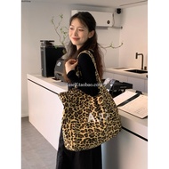 Fashionable Blogger Leopard Print Casual Class Commuter Canvas Bag