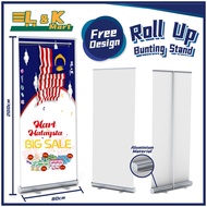 BUNTING STAND Roll Up Bunting Stand With Printing [ FREE Design ] Poster Bunting Banner