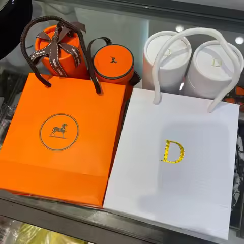 Wholesale Orange Silk Scarf Cylinder Gift Box Rectangle Premium Scarf Packaging Multipurpose Design
