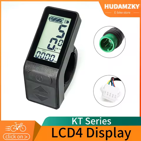 Ebike Display KT LCD4 Smart 24V 36V 48V Ebike LCD led SM/Waterproof Plug Display For Electric Bicycl