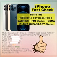 telco Check - IMEI /Simlock/Carrier /Find My phone /Telco lock check