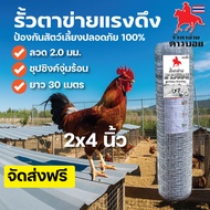 รั้วตาข่ายแรงดึง รุ่น Cowboy ช่อง 2x4 นิ้ว ยาว 30 เมตร ลวด 2.0 มม. ชุบซิงค์จุ่มร้อน สำหรับล้อมไก่ ล้