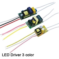 LED Driver 3 Color AC90-265V 1-3W 4-7W 8-12W 250Ma Lighting Transformers For LED Bulb Power Supply Double Color 3Pin