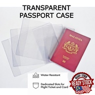 Passport Transparent Cover Card Slot Waterproof Holder Travel ID Pocket Case Clear Matte Pocket Prot