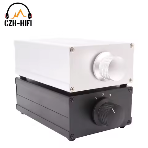 1PC Machined Full Aluminum Audio Source Selector Switcher Converter HiFi Sound Output Splitter RCA C