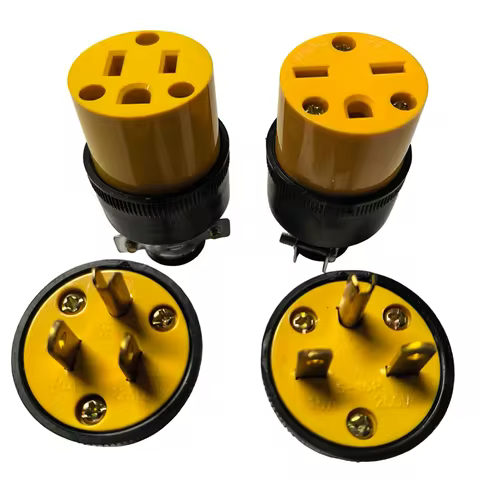 NEMA 5-15P 5-15R Rewirable Plug Connector USA 15A 6-15P 6-15R DIY Assembly Power Cord End Industrial