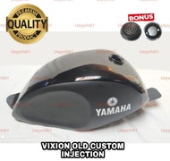Tangki Cat Vixion Custom injeksi Motif Black Glosy Doff