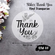 [60PCS] Transparent Vinyl Thank You Stickers STM 03