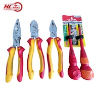 Set of 3 Wiha insulated pliers 1000V C02 (Wiha 38191, 45489, 26711 + Free 20cm Vessel 202PS-1 screwd
