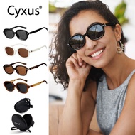 Cyxus Foldable Polarized Wrapround Sunglasses Square Anti Glare UV 400 Protection Sports Cycling Sun