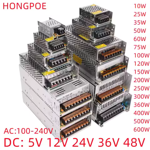 DC 5V 12V 24V 36V 48V Switching Power Supply 220V to 5 12 24 36 48 2A 3A 4A 5A 10A 15A 20A 30A 40A 5