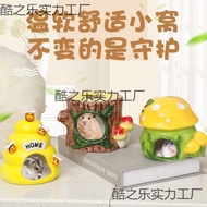 Sarang hamster seramik besar, rumah penyejuk untuk hamster emas, rumah penyejuk musim panas untuk ha