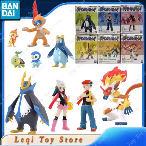 Bandai Genuine POKEMON SCALE WORLD EMPERTE KOUKI HIKARI GOUKAZARU NAETLE Action Anime Figures Toys K