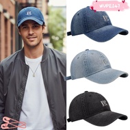 WUPEI47G9 Denim Cap, Distressed Casual NYC Embroidery Baseball Caps, Fashion Adjustable Streetwear H