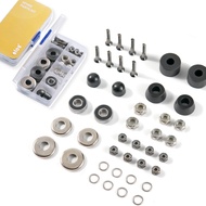 Skateboard Hardware Kit - Trucks Mounting Hardware, 608 Skateboard Bearing, Bushings, Kingpin, Pivot