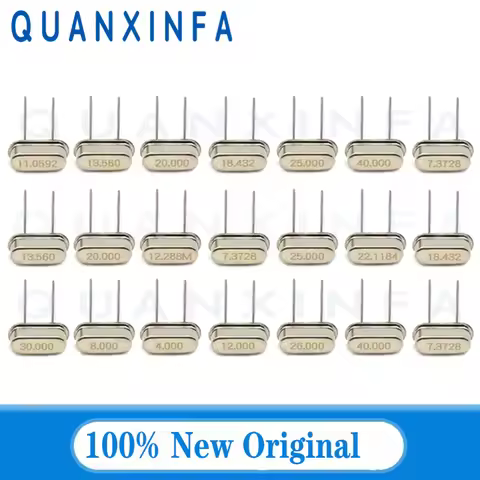10PCS HC-49S 4Mhz 6Mhz 8Mhz 12Mhz 16Mhz 20Mhz 24Mhz 26MHZ 30MHZ Quartz crystal resonator Passive osc