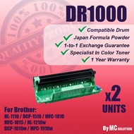 2x Compatible Drum Brother DR1000 DR-1000 For HL-1110 HL1110 HL 1110 DCP-1510 DCP1510 DCP 1510 MFC-1