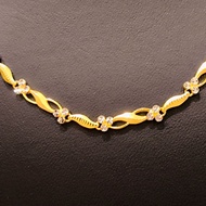 916 Gold Necklace with Diamond Cut Accents | 22k Gold Chain - 16.18g