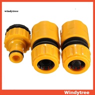 [W&amp;T]  3Pcs 1/2Inch 3/4Inch Garden Water Hose Pipe Fitting Quick Tap Connector Adaptor