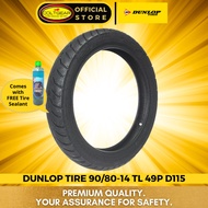 DUNLOP TIRE 90/80-14 49P D115 (Tubeless)