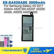 For Samsung Galaxy A5 2017 Edition A520 SM-A520F A520K A520L A520S A520W/DS EB-BA520ABE 3000mAh Phon