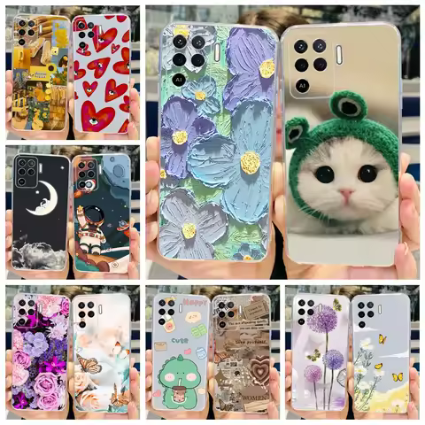 For Oppo Reno5 Lite Case Reno5 Pro Cute Painted Cover Soft Slim Phone Case For Oppo Reno5 F Z Reno 5