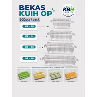 [100PCS] NO LOCK Bekas Kuih / Plastic Food Container / OP 9H, 1H, 2H, 3H