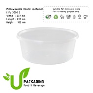 [ READY STOCK ] Microwavable Round Container  ( FC 3000 ) - 10 pcs