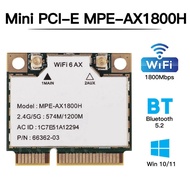 TECHCHIP--AX1800H WiFi6 MT7921 MINI PCI-E 2.4G/5G 574Mbps/1200Mbps Gigabit Dual Band Internal Wirele