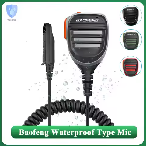 Baofeng Microphone Wholesale UV-68 Pro Max V2 Walkie Talkie Waterproof PTT Speaker Mic for UV-9R Pro