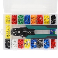 Crimper Tool Kit Crimp Ferrule Including 18 Types 960Pcs Insulated Wire Terminals Self Adjusting Cri