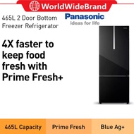 [TANGKAK] Panasonic Refrigerator (465L) ECONAVI Inverter Bottom Freezer Fridge NR-BX471WGKM