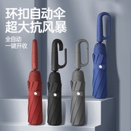Large Dual-use Men's Sunny Rain Automatic Buckle Umbrella Sunscreen Folding Umbrella Umbrella Backpa