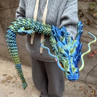 Naga cetakan 3D, patung naga simulasi, mainan telur naga, hadiah naga, model naga Cina, mainan gerai
