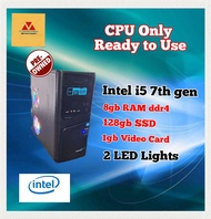 INTEL I5 7TH GEN DESKTOP PC / 8GB DDR4 / 128GB SSD / 1GB VIDEO CARD / I5 7TH GEN CPU BUILD / REFURBISHED