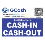 Gcash Cash In and Cash Out Available Here Door Gate Signages