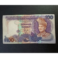 Malaysia Old Banknote RM 100 Jaafar Signed Prefix ZG