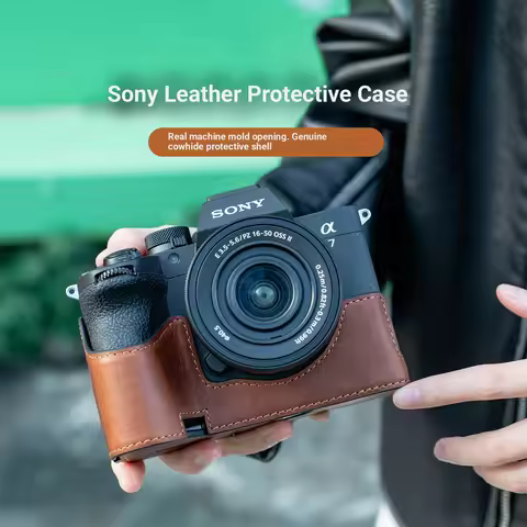 Handmade Genuine Leather Camera Protective Case for Sony A7R6/A7M5/A7M4 Camera Bag A7C2/A7CR Protect