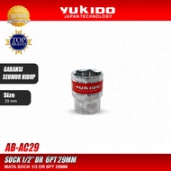 Yukido Mata Sock 1/2" DR 6PT 29MM - Socket 1/2" 6PT 29MM Yukido AB-SC29