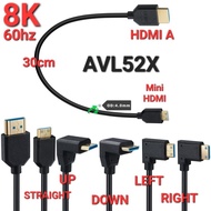 Avpro AVL23AC 8K 60Hz HDMI 2.1 to Mini HDMI Cable OD4.0mm 30cm