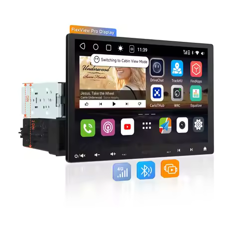 ATOTO 10" Android Double-DIN & Single-DIN Car Stereo, QLED Floating Screen, 4G LTE/Wi-Fi, Dual Cam R