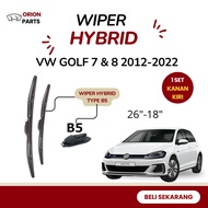 Volkswagen Golf 7 & 8 Hybrid Wiper Blades Right Pair Front WiperKiri
