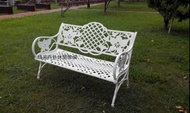 牽牛花公園椅鋁合金 鋁合金公園椅 白色公園椅 情人椅 休閒椅 陽台椅