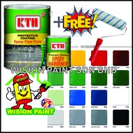 KTH EPOXY ( 5L ) + ( FREE 7" ROLLER SET ) Floor Epoxy Paint (4L+1L Hardener) Brand: KTH