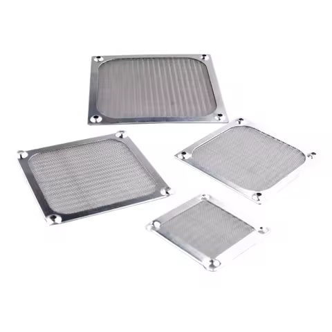 Silver Anti-Rust Aluminum Dust Mesh Cover for Axial Flow Cooling Fan Compatible with 60mm 80mm 92mm 